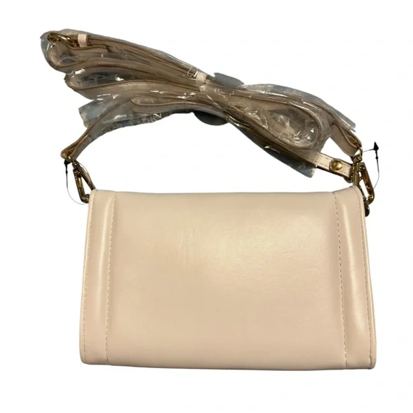 Nanette Lepore White Crossbody Bag Classic Chalk Neutral Women Shoulder Purse - Picture 4 of 5